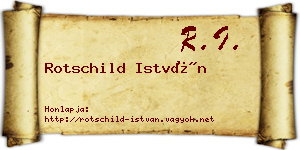 Rotschild István névjegykártya